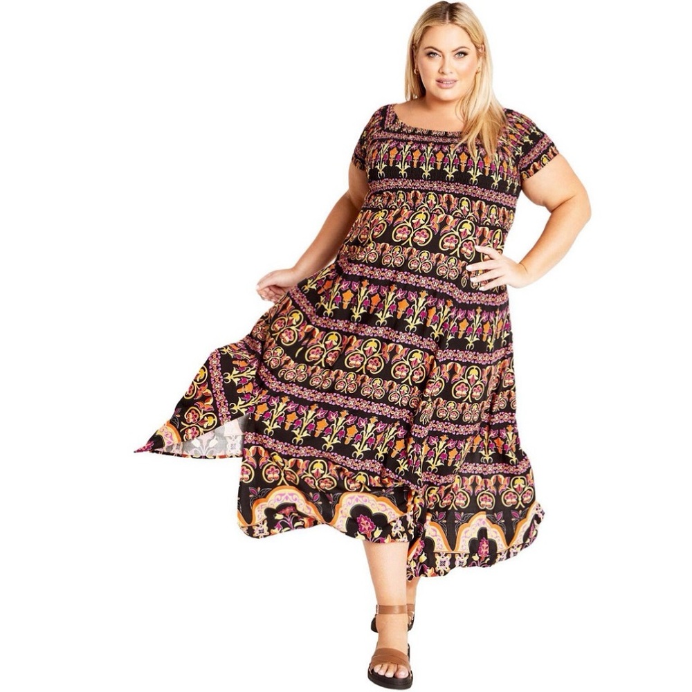 Avenue Women's Raelynn Border Maxi Dress - Multicolor - Picture 2 of 4